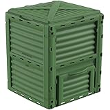 ECOgardener Garden Compost Bin. Large Outdoor Compost Container Outdoor Aerating Compost Box, Green 80 Gallon