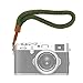 VKO Cotton Soft Camera Wrist Strap, Hand Strap Compatible for Fujifilm X100F X-T20 X-T10 X-T2 X-Pro2 X-E2 X30 XQ2 X100S X100T OM-D E-M10 II III PEN-F Camera Green