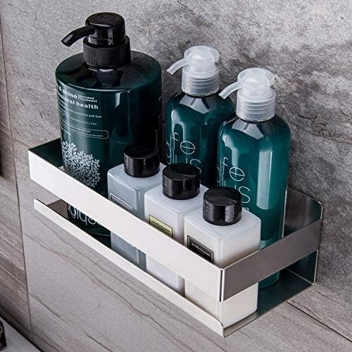 YIGII Self Adhesive Shower Shelf - Bathroom Shelf Stick on Wall Shower Caddy Stainless Steel