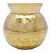 Indian Gold Tone Brass Lota Prayer Temple Pooja Kalash Water Storage Pot
