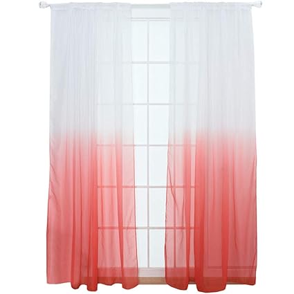 Premium Voile Curtain Panels Rod Pocket Home Furniture Diy