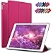 iPad Mini 4 case, ROARTZ Magenta Slim Fit Smart Rubber Coated Folio Case Hard Cover Light-Weight Auto Wake/Sleep for Apple iPad Mini 4th Generation Model A1538/A1550 Retina Display