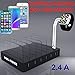 Charging Station USB Dock, Mobile Multi Port Supercharged Fast Charging iPhone, iPad, iWatch, Samsung, Tablets, Kindles and all your other devices Plus FREE Bonus - SIX Charging Cables! (Black)