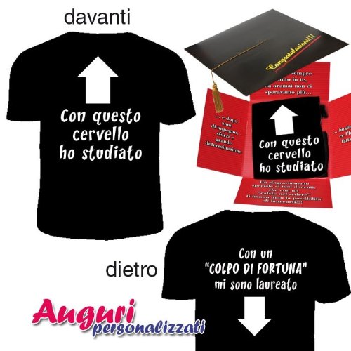 title=T-shirt nel cappello idea regalo originale e divertente "Mi sono laureato"