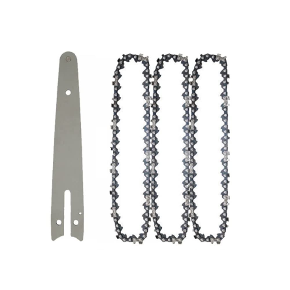Fhjsyeirly 1/4 Chainsaw Chain Guide 6 Inch Portable Electric Saw Mini Chainsaw Logging Blade Pruning Chain Saw Chain Accessories
