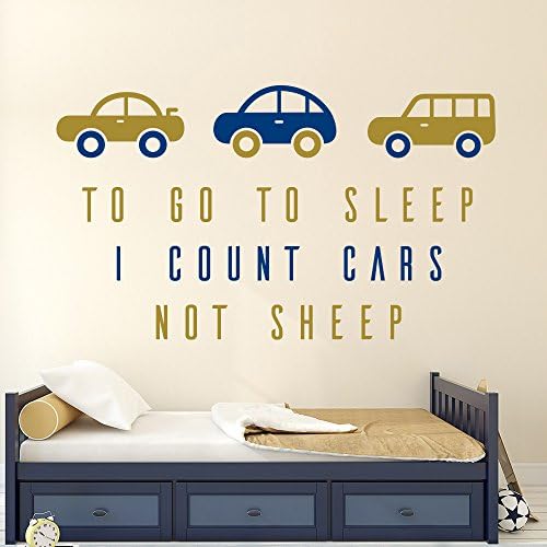 Cars Wall Decal Quote To Go Sleep I Count Stickers Kids Vinyl Lettering Nursery Mural Window Bedroom Removable Design Ideas Home Decor AR296