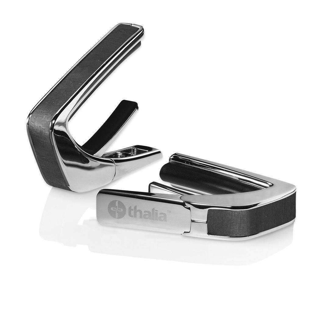 THALIA CHROME FINISH CAPO WITH EBONY INKED INLAY