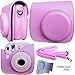 FujiFilm Instax Mini 8 Camera RASPBERRY + Accessories KIT for Fujifilm Instax Mini 8 Camera includes: Custom Mini 8 Case w/ Strap + Assorted Frames + Photo Album + Color Filters + Selfie Mirror +MORE