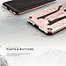 LG V30 Case - Zizo [Static Series] Shockproof [Military Grade Drop Tested] w/ Kickstand [LG V30 Heavy Duty Case] Impact Resistant, Rose Gold/Black