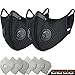 BASE CAMP Dust Breathing Mask Activated Carbon Dustproof Mask with Extra Carbon N99 Filters for Pollen Allergy Woodworking Mowing Running Cycling Outdoor Activities (Team B)