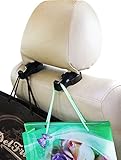 Car Seat Back Headrest Hanger – Pack of 4 Universal Car hanger for Coat or Shopper and Purse by Utopia Home