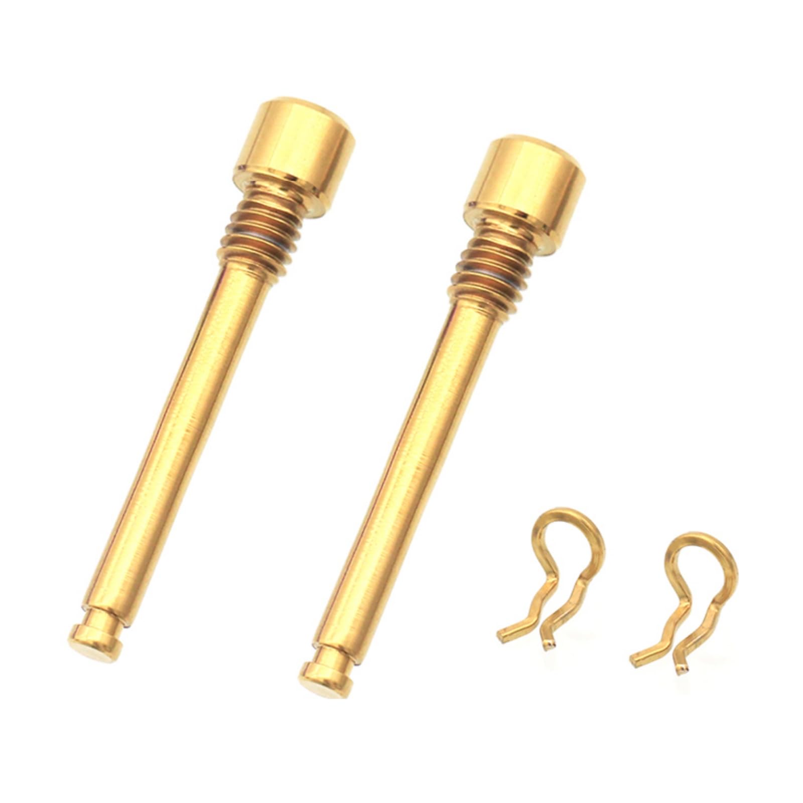 NELboNs Titanium Bolts for Bicycle Disc Brake Pads Threaded Pins Inserts Screw Disc Brake Pad Pin Axle for Threaded Hydraulic Disk Caliper,Gold