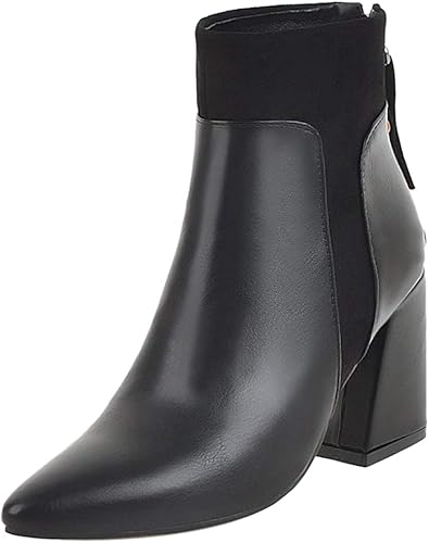 Amazon Aicciaizzi シンプル ショートブーツ スカート ジーンズ ワイドパンツに合わせやすい ブーツ ブーティ