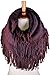 Basico Women Winter Warm Knit Infinity Scarf Tassels Soft Shawl Various Colors (2pk Melange Beige/Burgundy Plum)