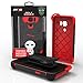 Zizo BOLT Series compatible with Samsung Galaxy S7 Active Case Military Grade Drop Tested with Tempered Glass Screen Protector Holster BLACK RED