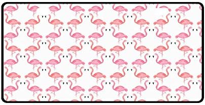 Pink Flamingos Strong And Durable Aluminum Car Metal License Plate Frame for Women/Men Two Holes Tag 11.8" X 6.1"