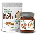 Yacon Syrup &amp; Powder Pack - All Natural Sweetener - Sugar Substitue - USDA Certified Organic - Raw Vegan Gluten Free