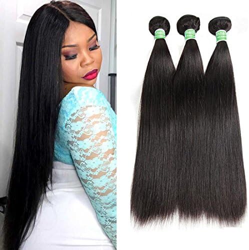 ANNELBEL Brazilian Virgin Hair Straight 4 Bundles a Lot Straight Weave Human Hair Bundles 100% Unprocessed Virgin Brazilian Hair Silky Straight Hair Extensions (18 20 22 24)