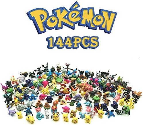 Anime Figures, Action Figures, 144 Mini Figures Toy for Kids, Party Favors Birthday Gift Educational Toy Family Fun Gift, Randomly Plastic Monster Figures Mini Size Gift, 144-Piece, 0.8-1.2-inch