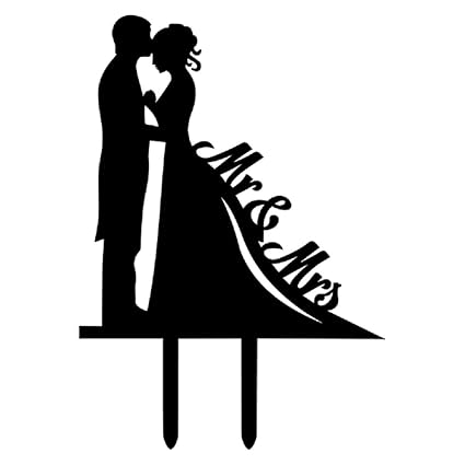 Mr And Mrs Cake Topper Bride And Groom Kiss Engagement Wedding