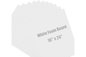 WENQUIT 12 Pack White Foam Board with Hard Paper Outer, 16"x24"x3/16" Foam Board for Project, Acid Free Foam Core Baking Board Sign Board Poster Board for Presentation & Display, Project & Art Works
