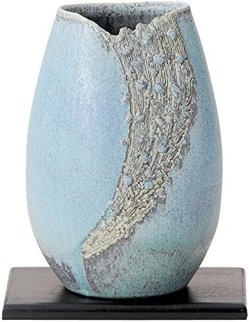 Amazon Co Jp 信楽焼 トルコブルー 花器 花瓶 化粧箱入 ホーム キッチン