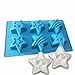 Tyoungg Cute Silicone Bath Bomb Mold Fizzies Star Mold Soap Mold 6 Cavity
