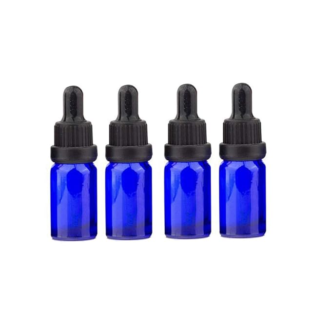 Constore 10ml Cobalt Blue Glass Dropper Bottles with Eye