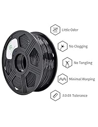 yoyi de fibra de carbono en 3d pla filamento 1 kg filamento PLA Impresora 3d de fibra de carbono (1,75 mm, diámetro negro bobina de la Tolerancia + -0,05 mm, 1 kg, 1,75 mm Filamento PLA, fibra de carbono, color negro