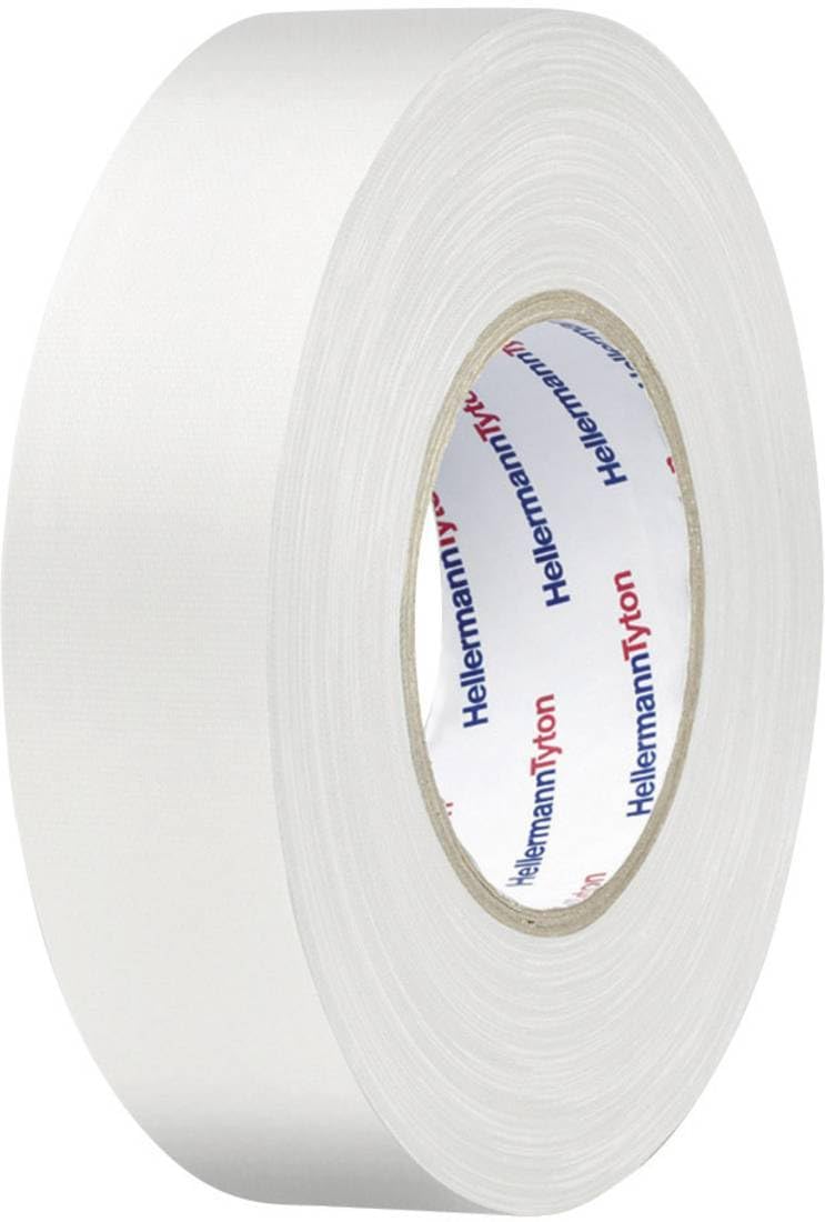 HELLERMANN TYTON 712-00905 50 m White Double Sided Tape for Office Desk Tapes (50 m, 50 mm, 1 mm, white)