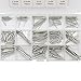 Boeray 240 pcs 15 Size Split Cotter Pin Hitch Pins Clip Key Fastner Assortment Kit -M1 M1.5 M2 M2.5 M3