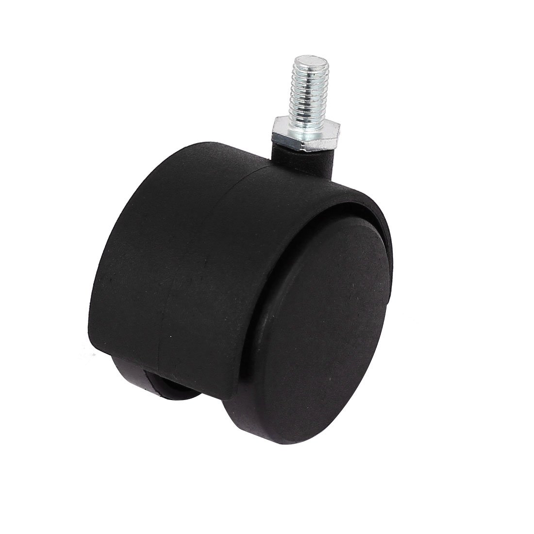 Sourcingmap a15080700ux0028 2-Inch Diameter 8 mm Threaded Stem 360 Degree Rotation Wheel Swivel Caster - Black/Silver Tone