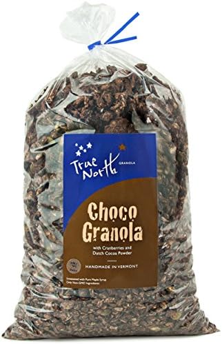 True North Granola – Chocolate Granola Cereal with Rolled Oats, Belgian Chocolate, Dried Cranberries, All Natural and Non-GMO, Bulk Bag, 5 lb.