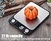 Leandro Digital Food/Kitchen Scale,22 lb 10 kg,Large Gram Scale for Cooking and Baking,Large Backlit LCD Display,Sensitive Touch Function Key,Black,Batteries Included