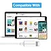 2-in-1 Headphone Adapter for IP 7/8 / X / 7 Plus / 8 Plus, Double 8 Pin Ports for Headphone Splitter Audio and Charge Adapter. (Compatible iOS 10.3 and Later)-White