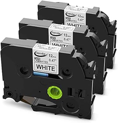 Anycolor Compatible Label Tape Replacement for Brother Ptouch ...