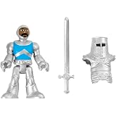 Imaginext Replacement Parts for Fisher-Price Clobbering Crossbow Playset - HCG67 ~ Replacement Figure in Blue and Silver, Helmet and Sword