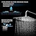 High Pressure Shower Head, 5 Setting Handheld Shower Heads with 59 inch Stainless Steel Hose Bracket (White)…