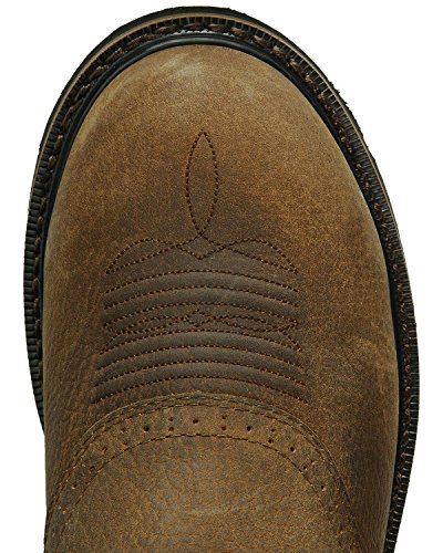 Justin Original Work Boots Men's Stampede Work Boot,Copper Kettle Rowdy/Steel Blue,11.5 EE US