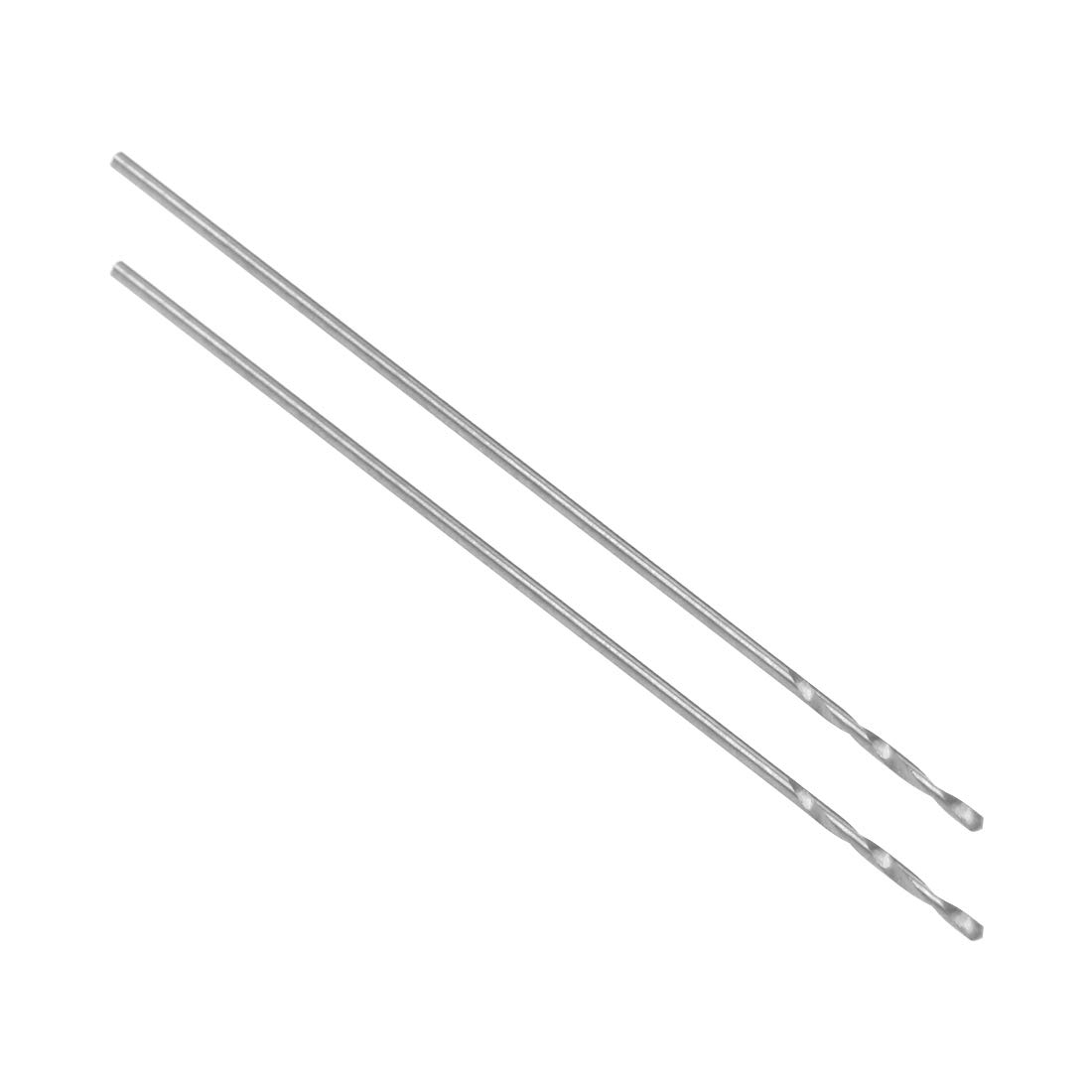 sourcing map 0.65mm Solid Carbide Drill Bits Straight Shank for Stainless Steel Alloy Hard Steel, Hardened to 50 HRC, 2 Pcs