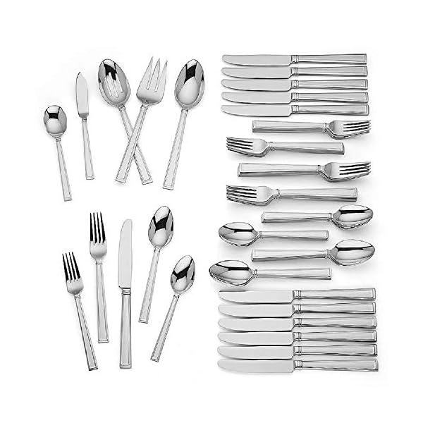 Lenox Bratton 65Piece Flatware Set, 9.85 LB, Metallic The Home