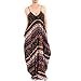 May&Maya Women's Low V-Neck and Low V-Back Maxi Dress (XXL, Green thnic)