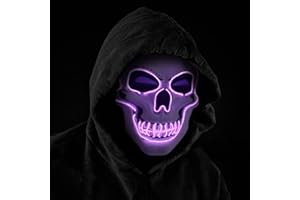 OceanWings Halloween Mask LED Light up Costumes Scary Mask for Party Supplies Favor