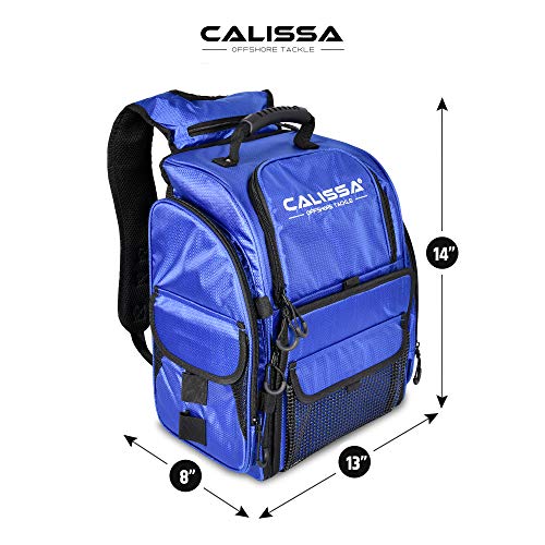 The Large 'Talysc' Fishing Backpack, Tackle Box Storage Bag - Non-Corrosive Fishing Tackle Bag with (4X) 3650 Boxes - Fisherman Gifts for Men, Tackle Bags, Backpacks and Tackle Box Organizer