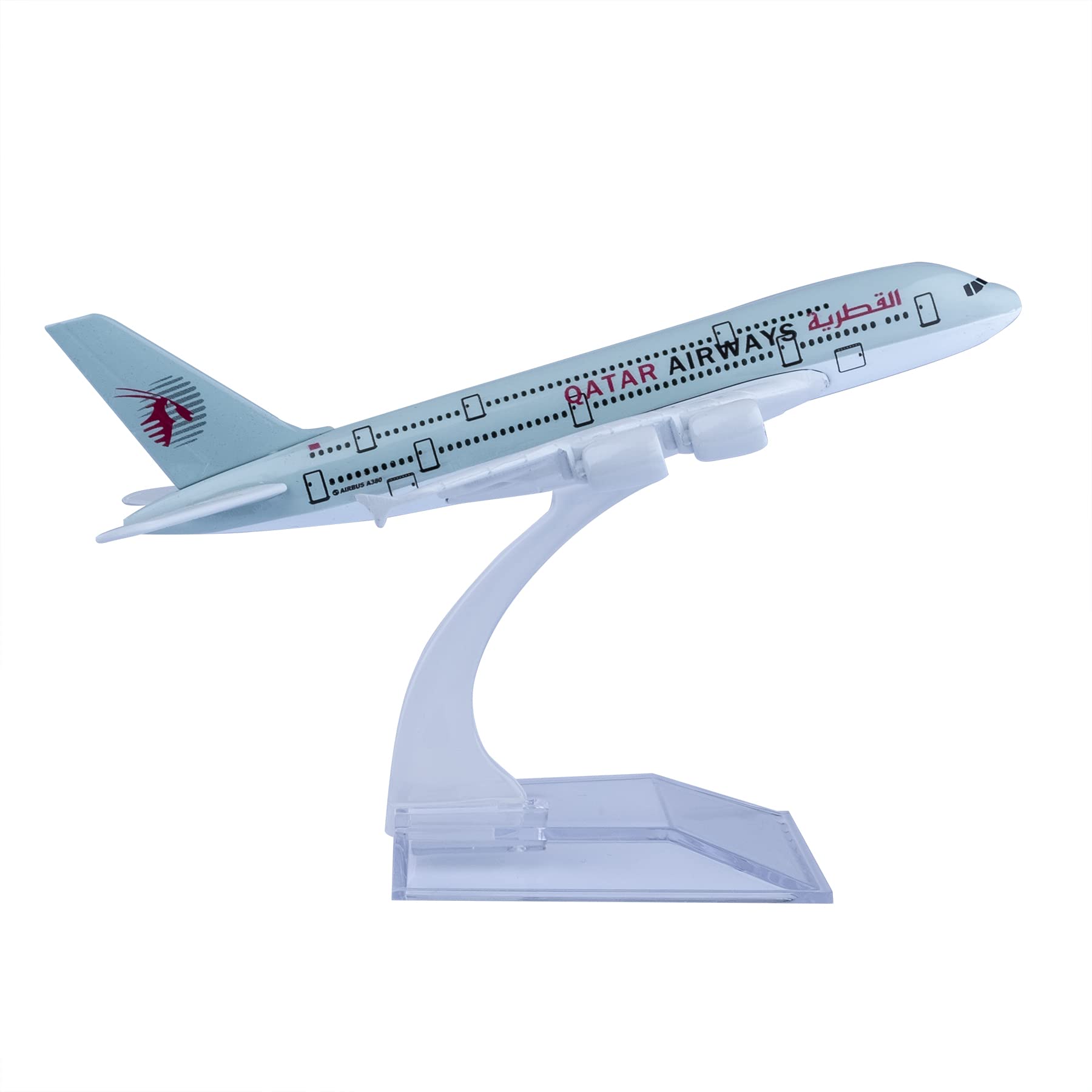 Bswath Model Airplane 1:400 Qatar A380 Model Plane Metal Plane Diecast Alloy Airplanes for Gift and Collection