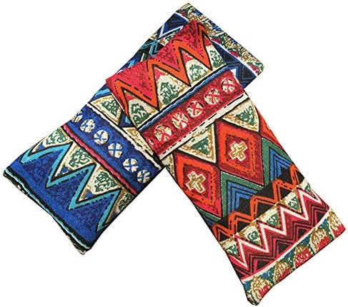 Mouse Wrist Cushion, Mouse Wrist Rest Support, Buckwheat Wrist Pillow with Removable Linen Cover(Bohemian style2 Pack)