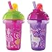 Munchkin Click Lock Flip Straw Cup, Pink/Purple, 9 Ounce, 2 Count