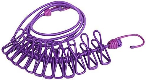 KINGSUPER Clothes Lines Portable Travel Outdoor Windproof Clothesline With 12 pcs Clip by KINGSUPER