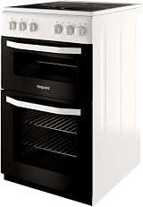 Hotpoint 50cm Double Cavity Electric Cooker White HD5V92KCW view 3