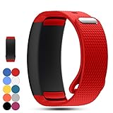 Feskio Samsung Gear Fit 2 Pro/Fit 2 SM-R360 Replacement Watch Band Strap Accessory Soft Silicone Wristband Strap Sport Band Bracelet for Samsung Gear Fit 2 Pro/SM-R360 Smartwatch